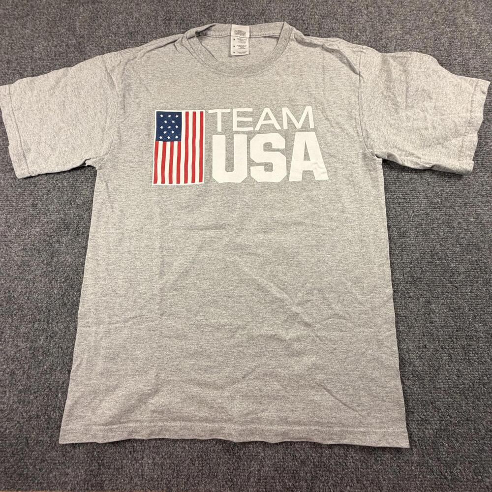 Fruit of the Loom‎ Team USA Graphic T-Shirt Mens Medium Gray Lofteez #1332